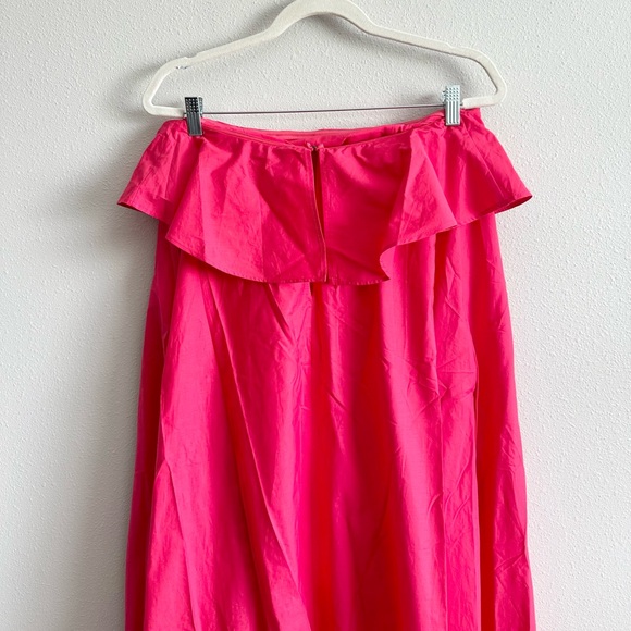 NWT By Anthropologie Strapless Flounce A-Line Midi Dress Size Small - Picture 10 of 11